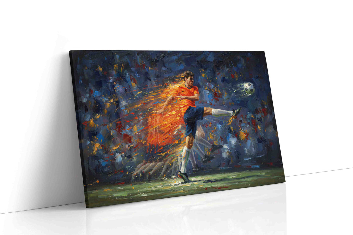 Blaze of Motion sports canvas print gallery-wrapped landscape canvas studio shot