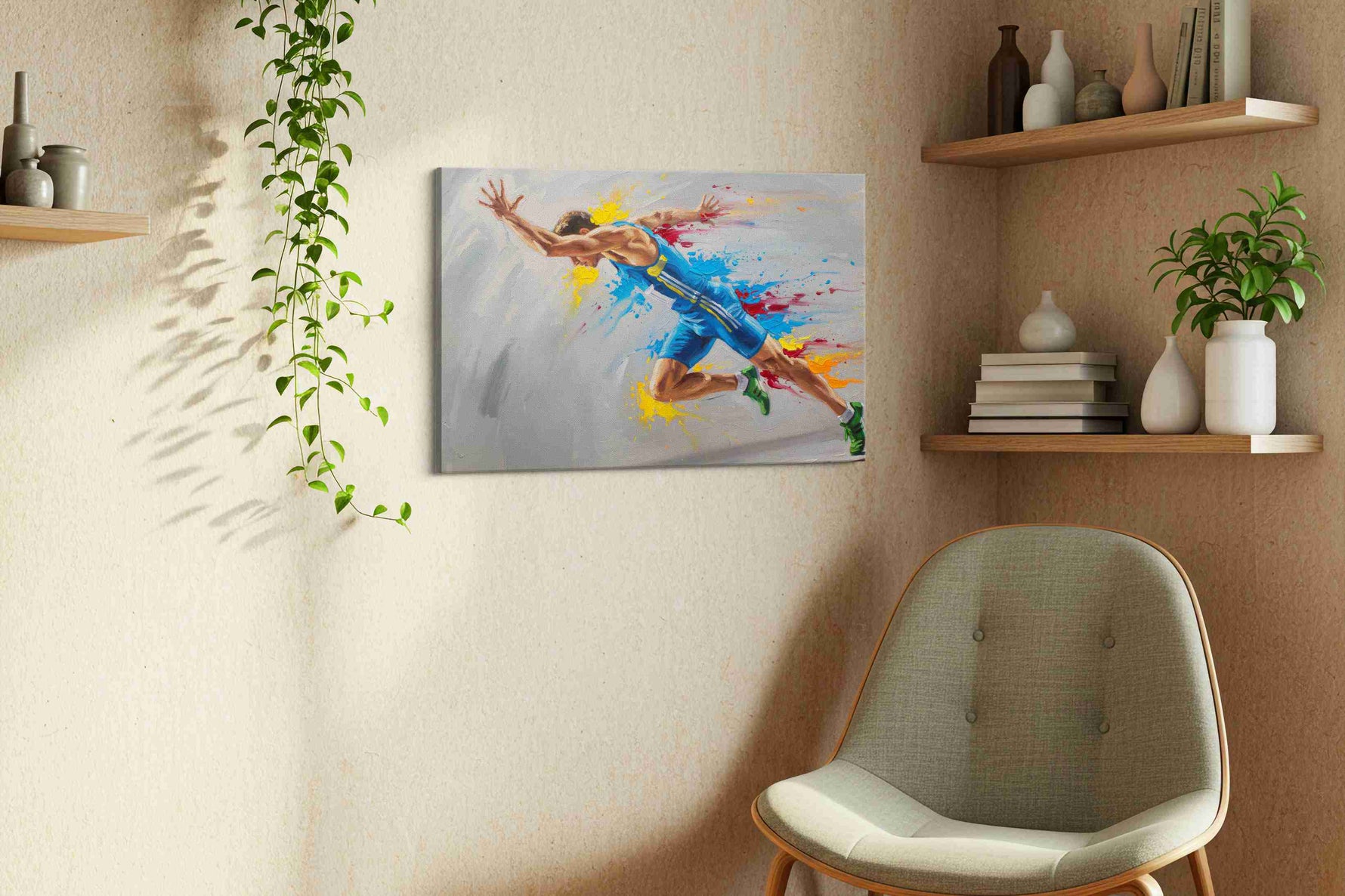Burst of Athletic Energy – sports canvas wall art, gallery-wrapped, ready to hang
