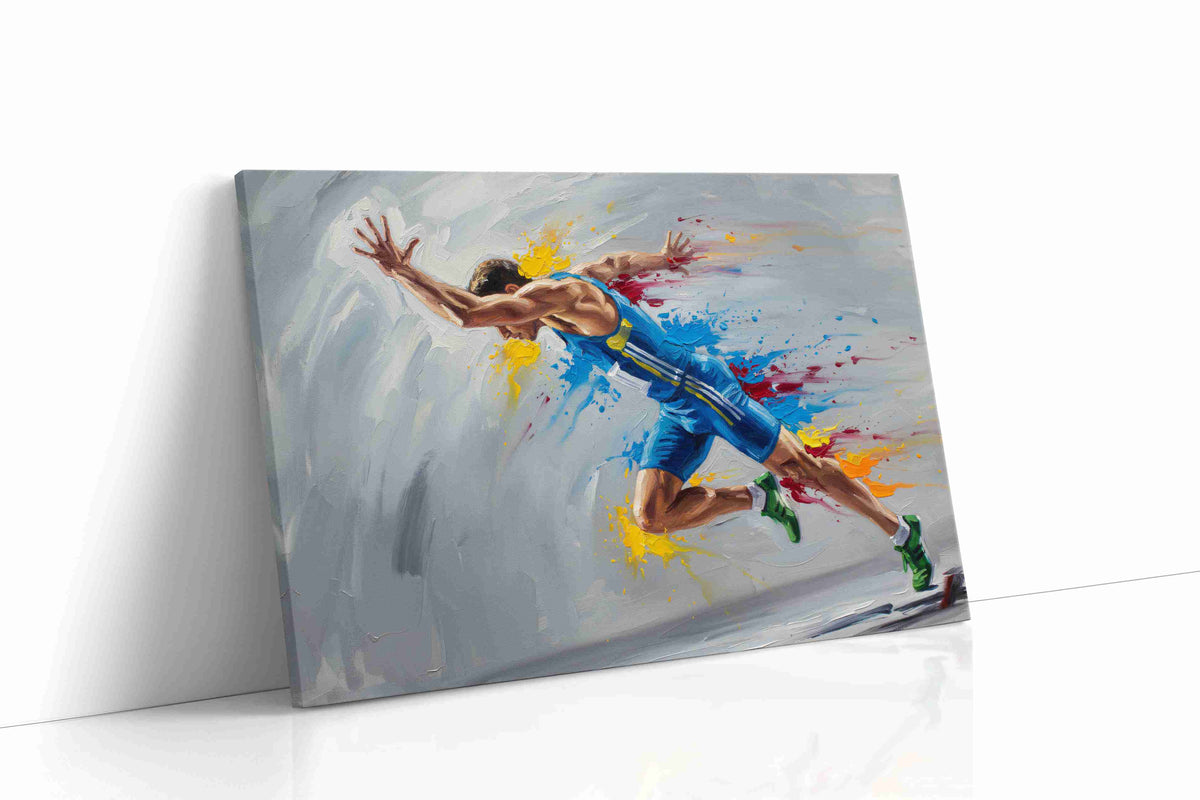Burst of Athletic Energy sports canvas print, gallery-wrapped, ready to hang