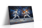 Clash of Sparks sports canvas print, gallery-wrapped, ready to hang