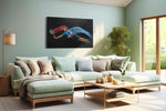 Dynamic Court Symphony sports canvas print, hanging on wall