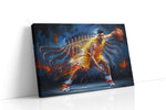 Dynamic Dunk of Determination sports canvas print gallery-wrapped landscape canvas studio shot