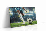 Dynamic Goal Pursuit sports canvas print, gallery-wrapped, ready to hang