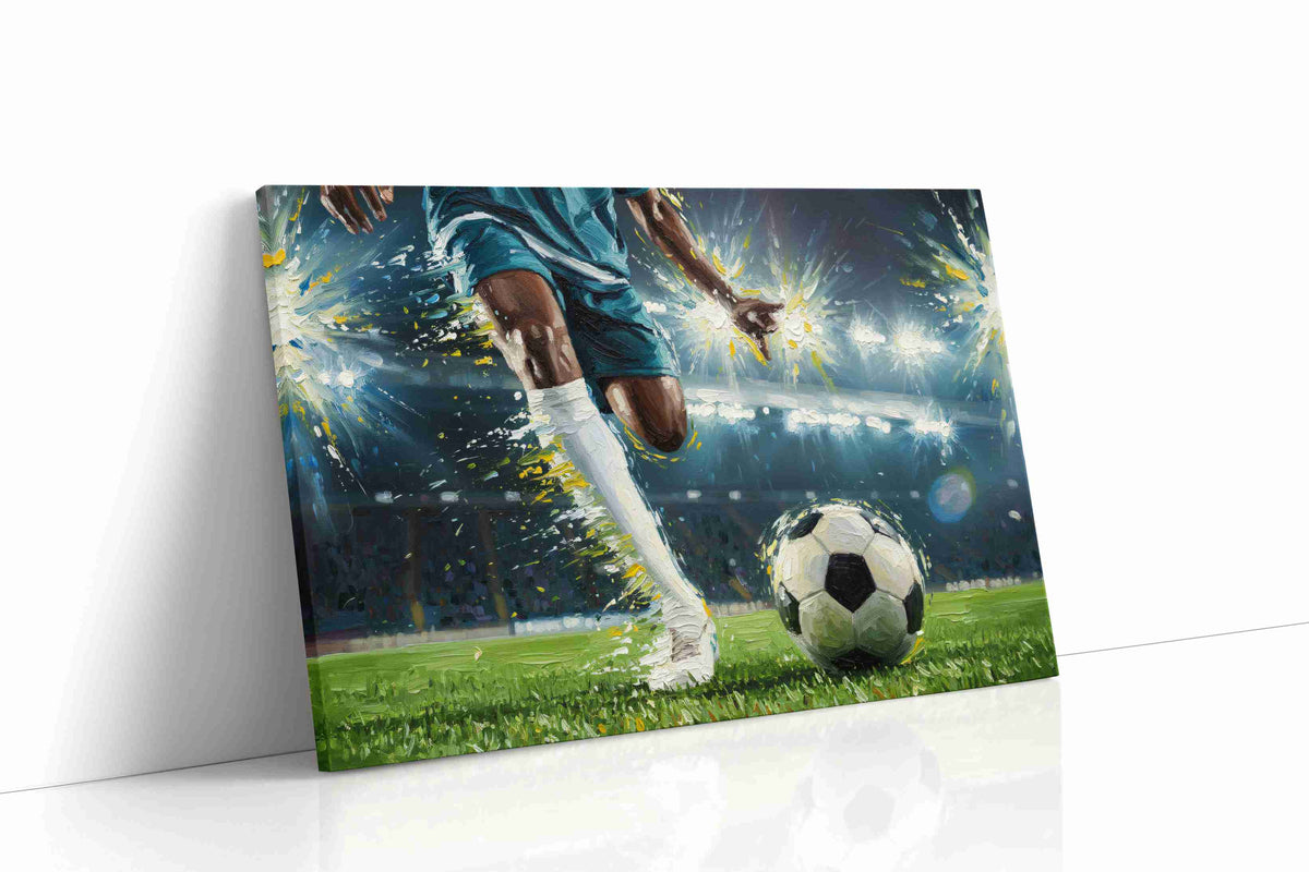 Dynamic Goal Pursuit sports canvas print gallery-wrapped landscape canvas studio shot