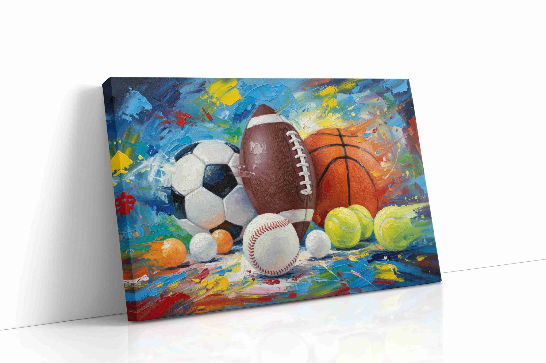 Energized Game Day Palette sports canvas print, gallery-wrapped, ready to hang