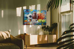 Energized Game Day Palette sports canvas print, hanging on wall