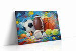 Energized Game Day Palette sports canvas print gallery-wrapped landscape canvas studio shot