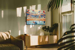 Eternal Motion Sporting Symphony sports canvas print, displayed in a living room