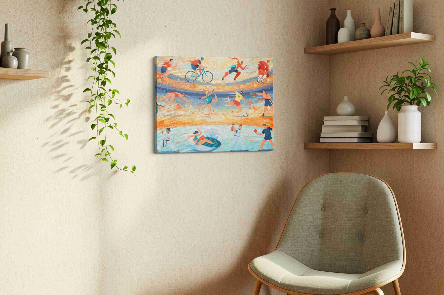 Eternal Motion Sporting Symphony – sports canvas wall art, gallery-wrapped, ready to hang