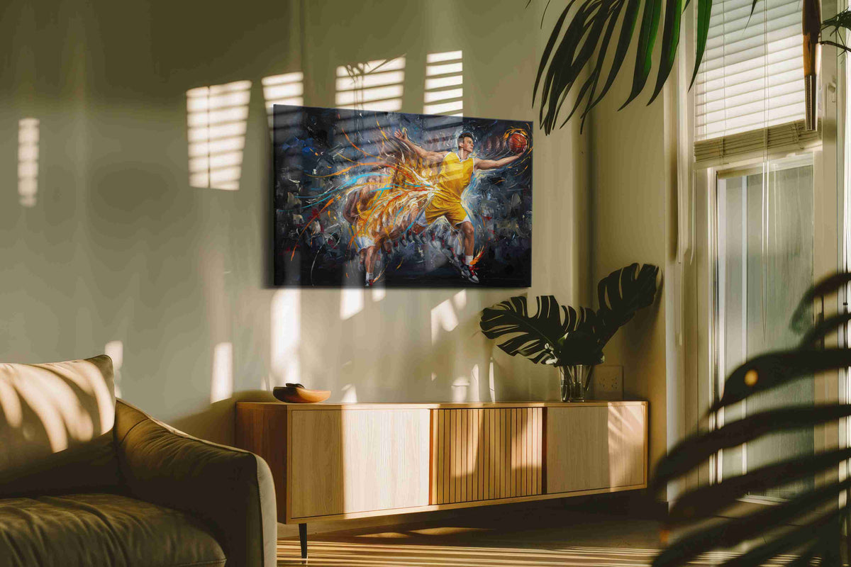 Ethereal Dunk – sports canvas wall art, gallery-wrapped, ready to hang