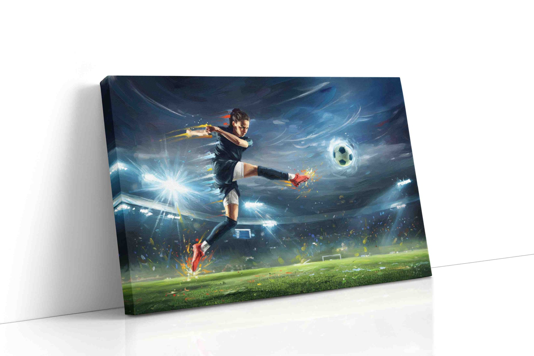 Euphoria of the Game sports canvas print gallery-wrapped landscape canvas studio shot