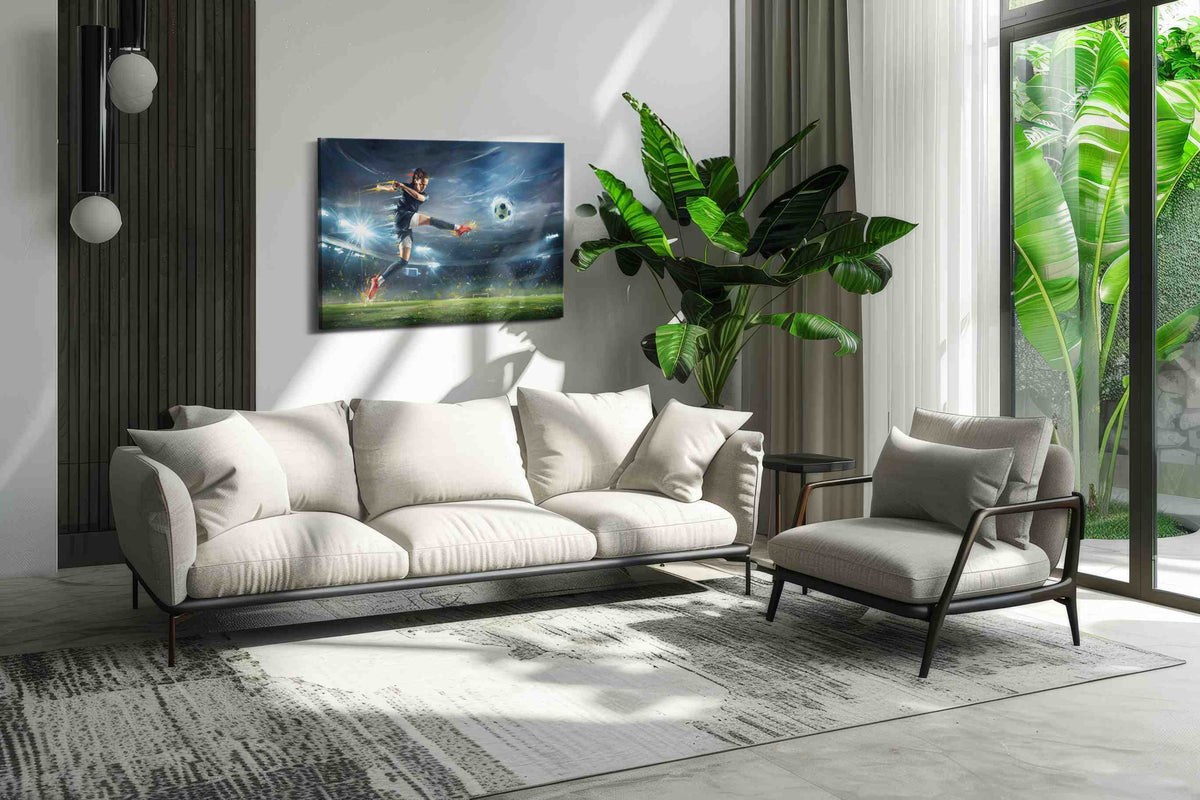Euphoria of the Game sports canvas print, on wall, lifestyle preview