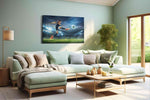 Euphoria of the Game sports canvas print, hanging on wall