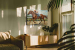 Gallop Towards Glory horses canvas print in a contemporary interior mockup
