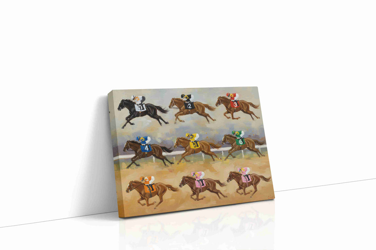Galloping Triumph horses canvas print, gallery-wrapped, ready to hang