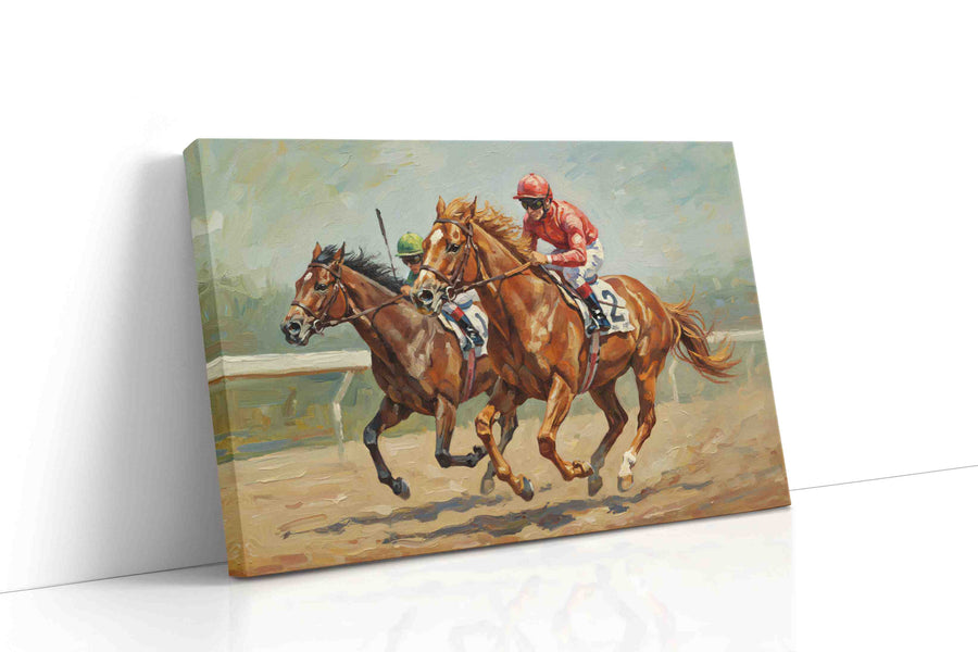 Galloping Victory horses canvas print gallery-wrapped landscape canvas studio shot