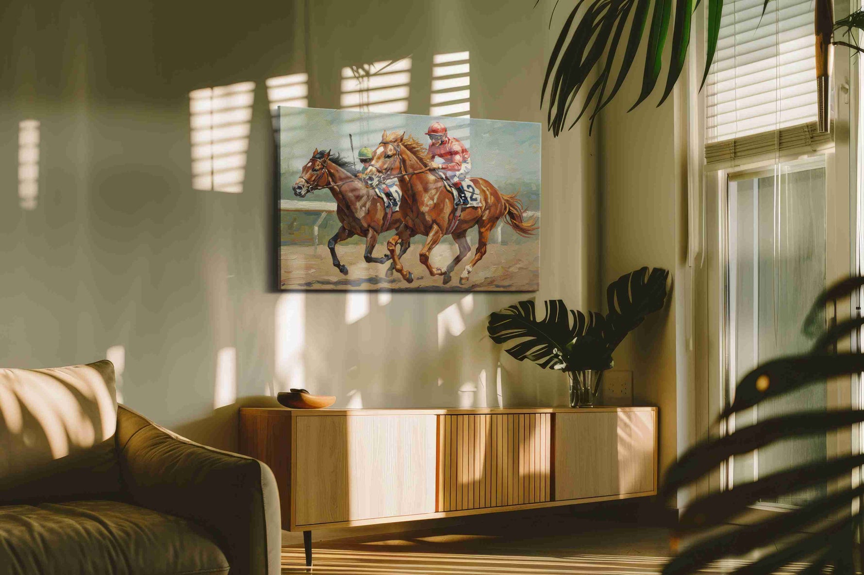 Galloping Victory – horses canvas wall art, gallery-wrapped, ready to hang