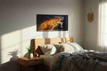 Ignite the Spirit of Flight sports canvas print, displayed in a bedroom