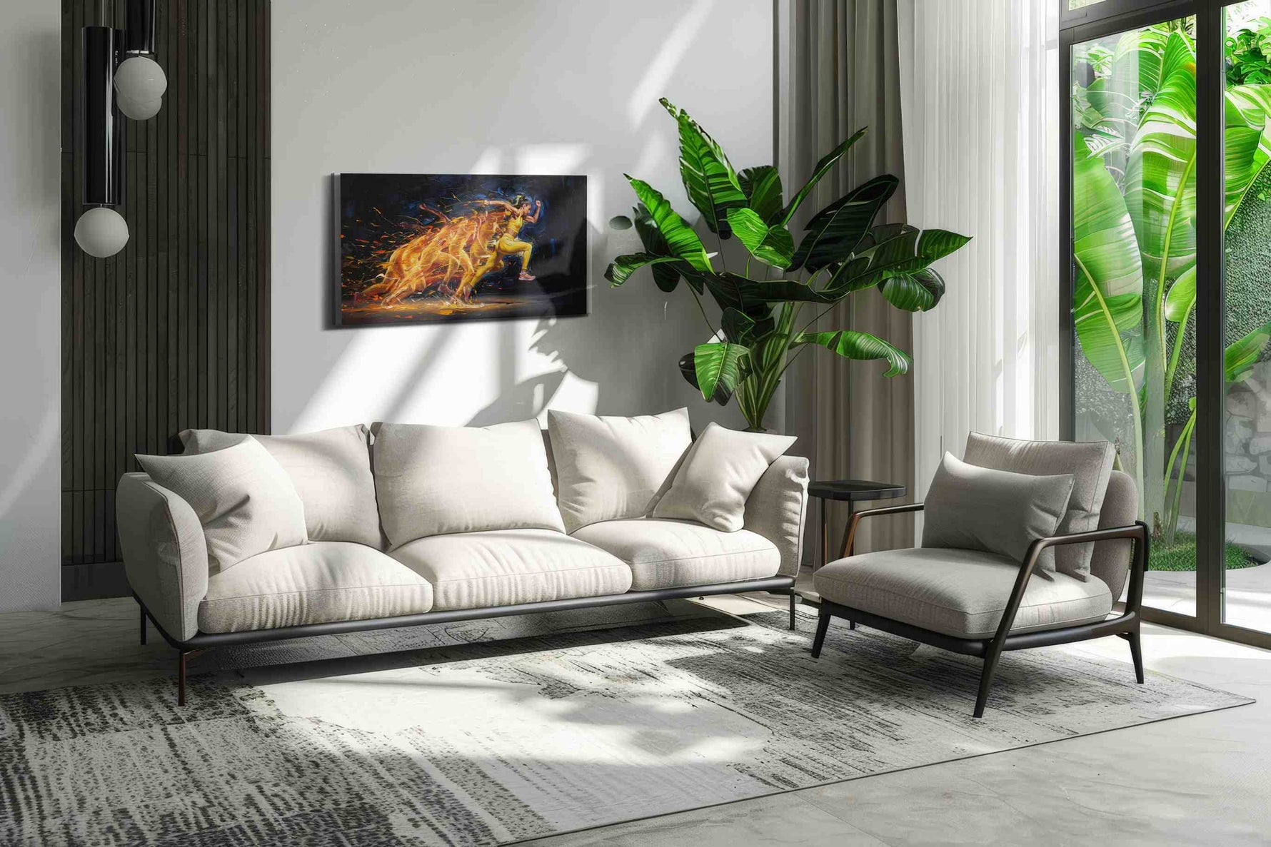 Ignite the Spirit of Flight sports canvas print in a hung canvas mockup