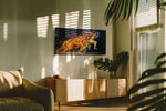 Ignite the Spirit of Flight sports canvas print, hanging on wall — in a hung canvas mockup
