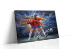 Kinetic Soccer Symphony sports canvas print, gallery-wrapped, ready to hang