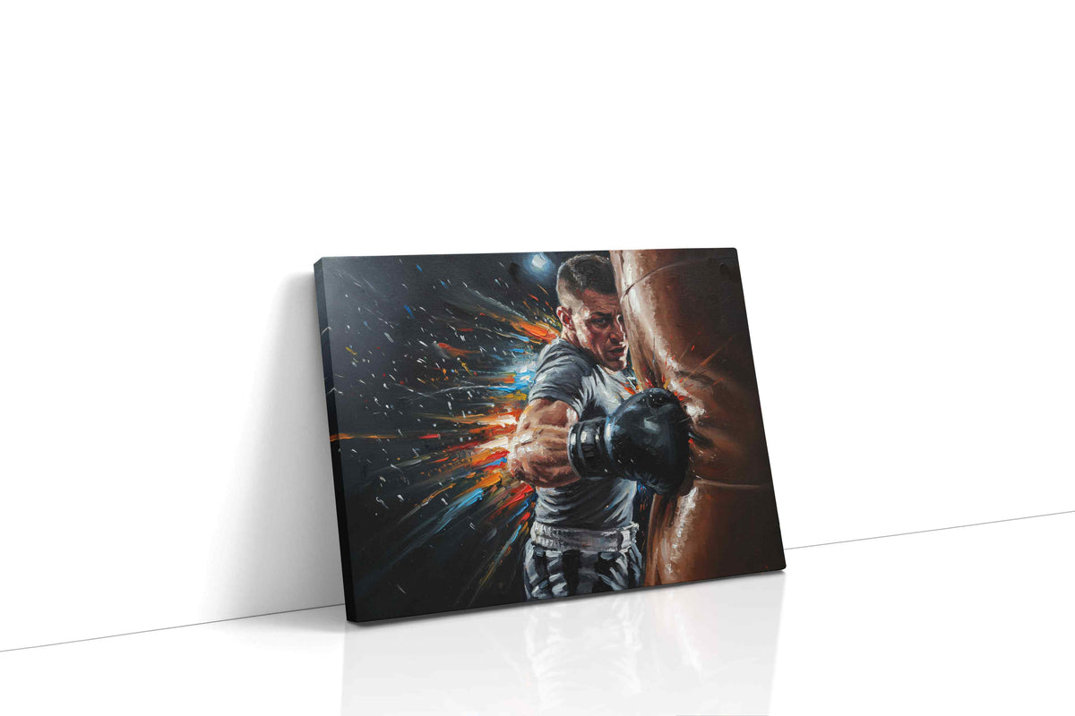 Punching Through Time sports canvas print gallery-wrapped landscape canvas studio shot