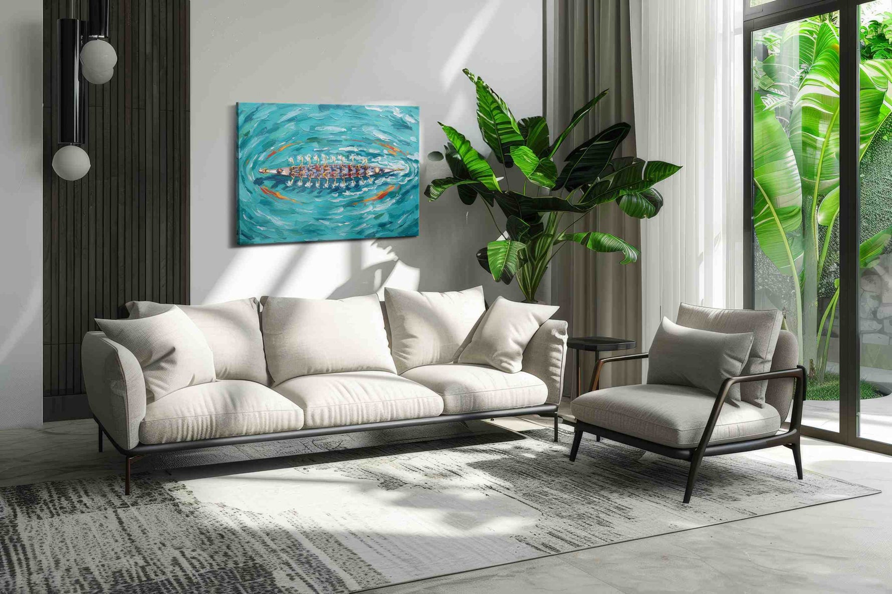 Rhythm of the Oars – sports canvas wall art, gallery-wrapped, ready to hang