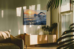 Sunlit Serenity Swim sports canvas print, on wall, lifestyle preview