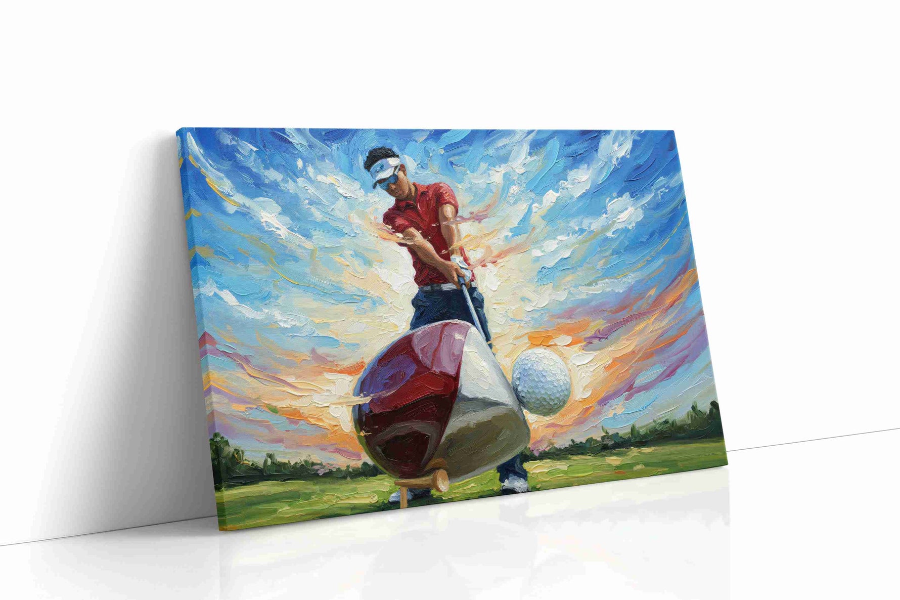 Swing of the Sunrise sports canvas print gallery-wrapped landscape canvas studio shot