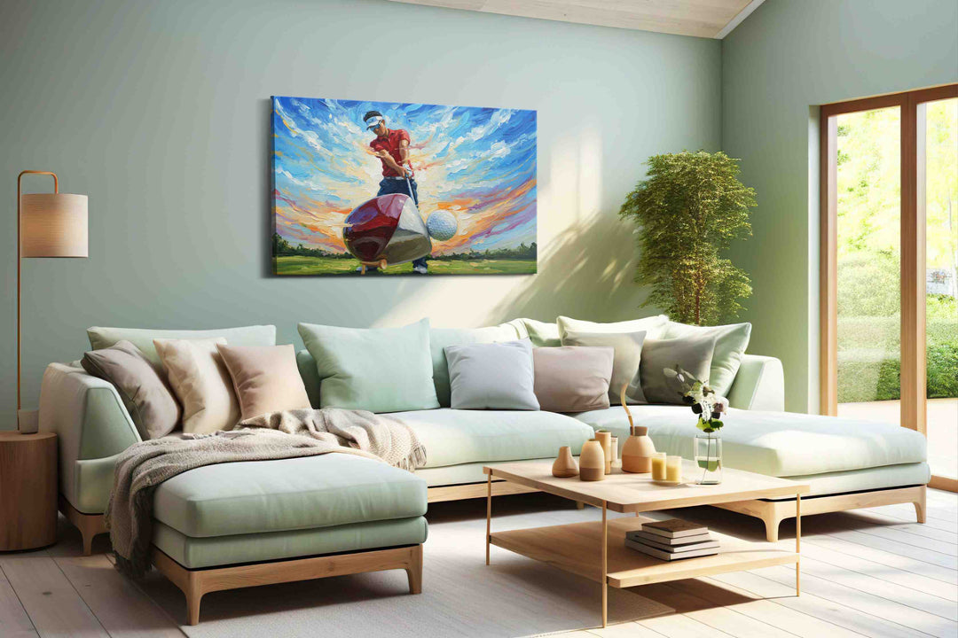 Swing of the Sunrise – sports canvas wall art, gallery-wrapped, ready to hang