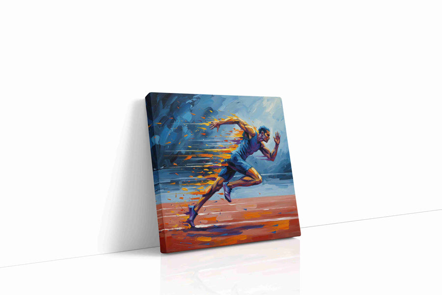 Velocity of Dreams sports canvas print gallery-wrapped square canvas studio shot