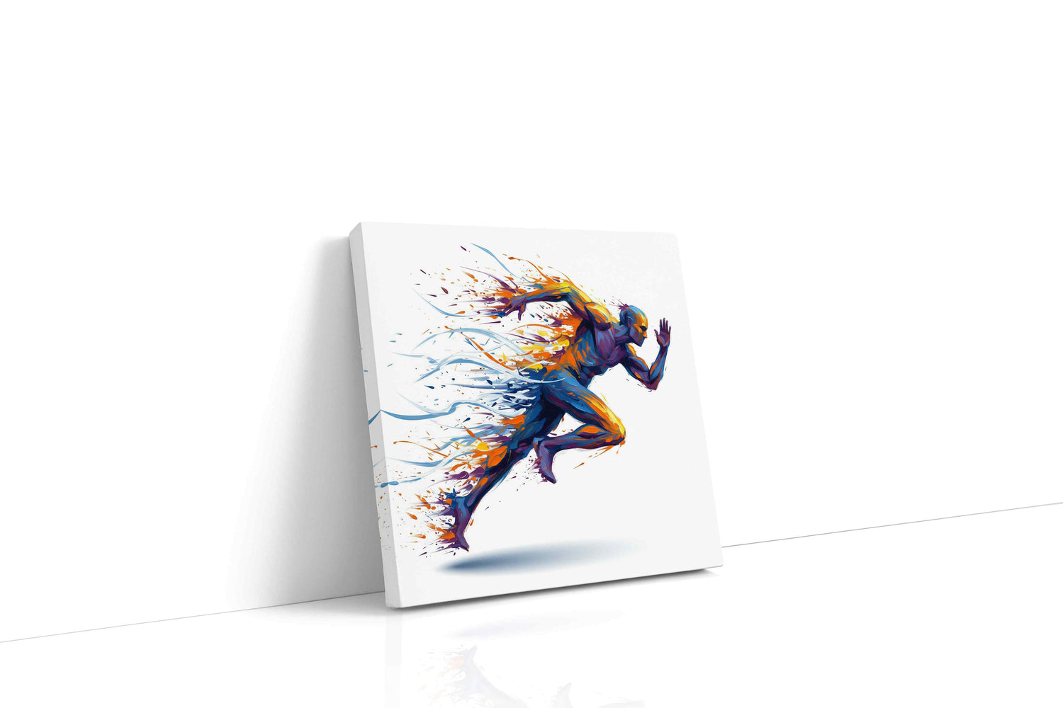 Vibrant Velocity sports canvas print, gallery-wrapped, ready to hang