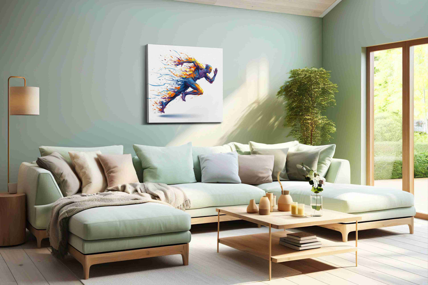 Vibrant Velocity – sports canvas wall art, gallery-wrapped, ready to hang