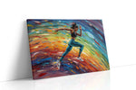 Vivacious Velocity sports canvas print gallery-wrapped landscape canvas studio shot