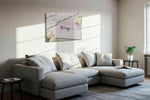 Whispers of Spring floral canvas print in a living room scene