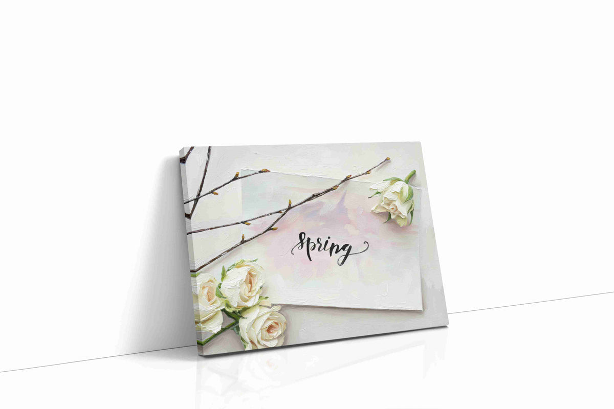 Whispers of Spring floral canvas print gallery-wrapped landscape canvas studio shot