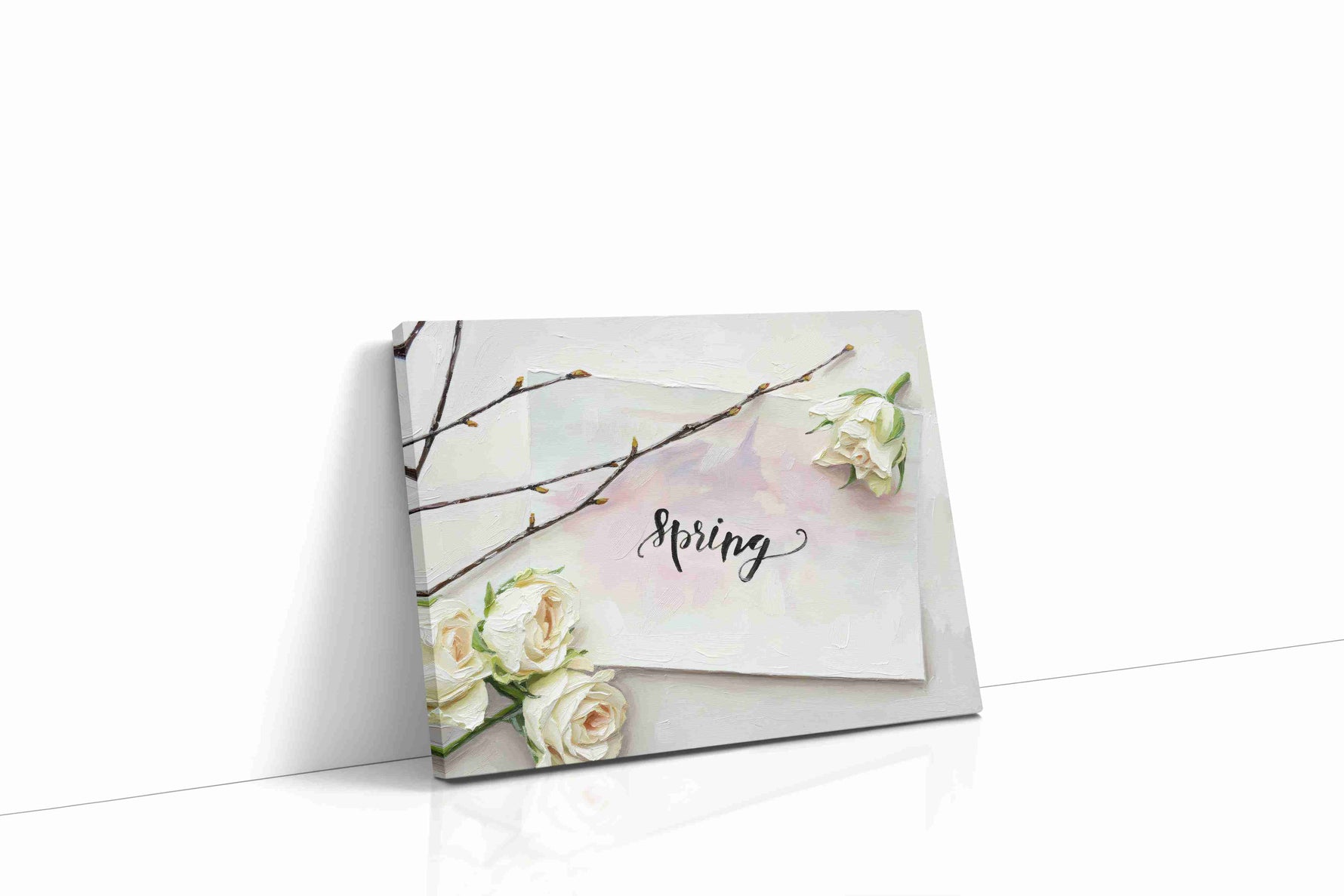 Whispers of Spring floral canvas print gallery-wrapped landscape canvas studio shot