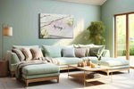 Whispers of Spring floral canvas print, hanging on wall