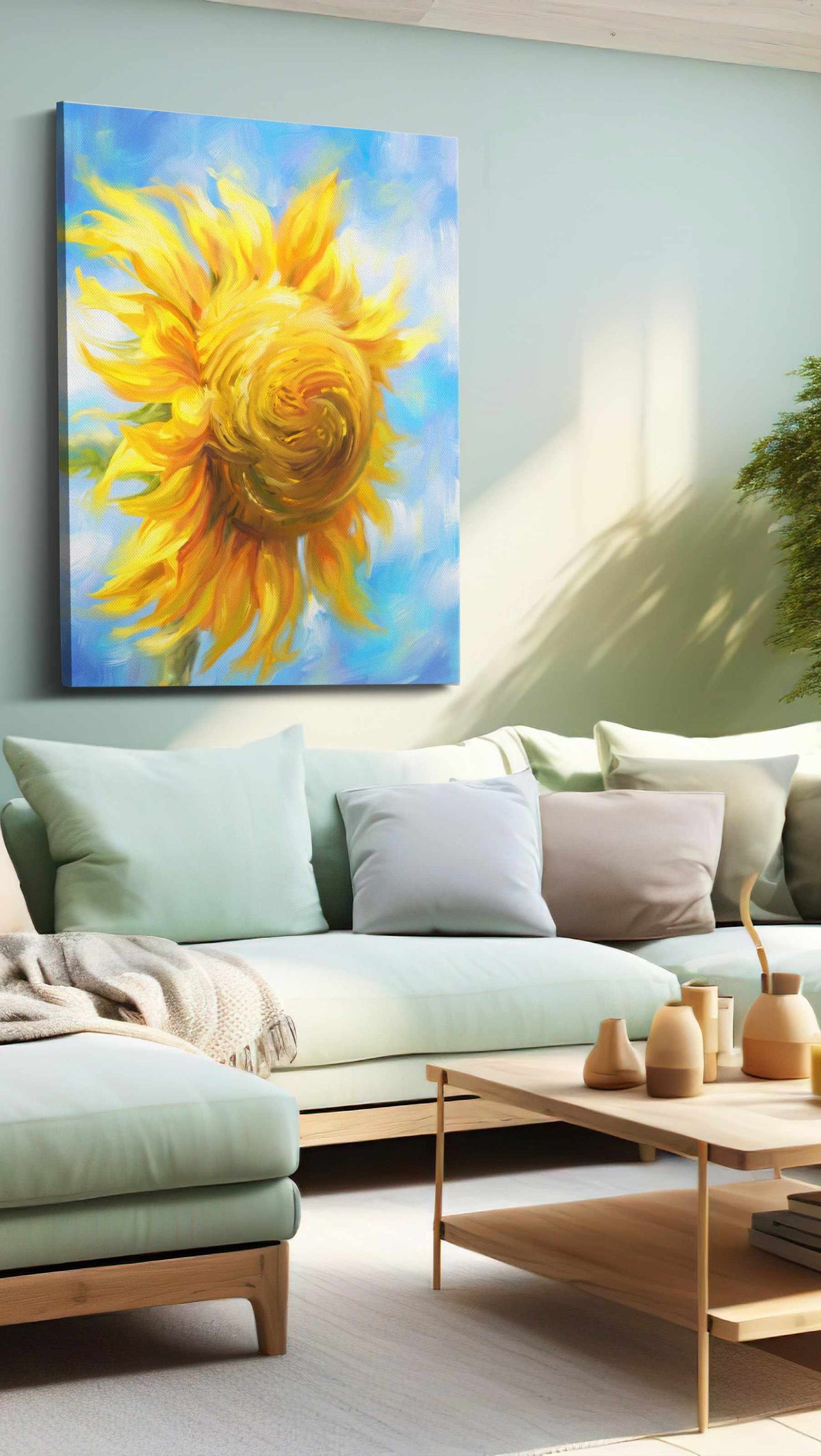 Whispers of the Sun spring canvas print, hanging on wall
