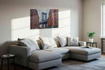 Brooklyn Dreams urban canvas print, displayed in a living room