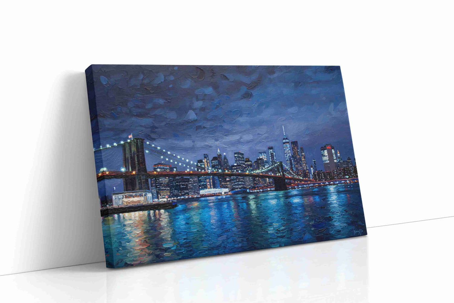 City Lights Symphony urban canvas print, gallery-wrapped, ready to hang