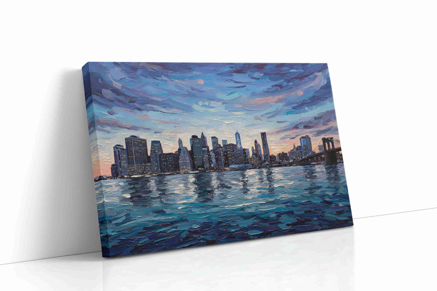 City Lights Symphony II urban canvas print, gallery-wrapped, ready to hang
