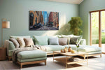 City Pulse urban canvas print, hanging on wall
