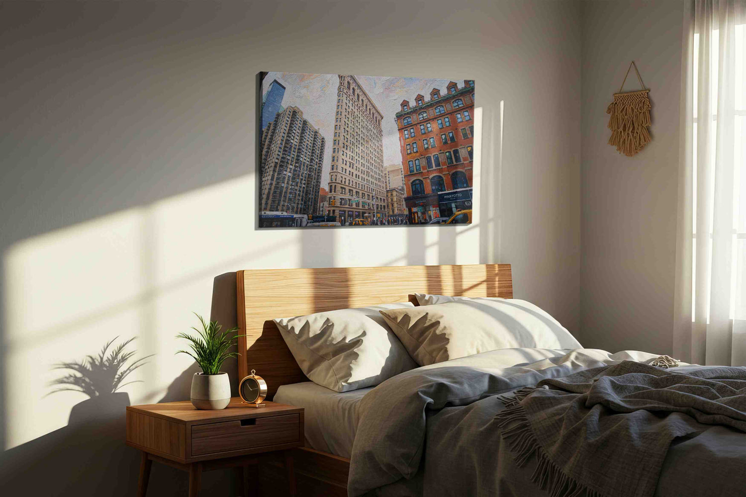 City Rhythms at Flatiron – urban canvas wall art, gallery-wrapped, ready to hang