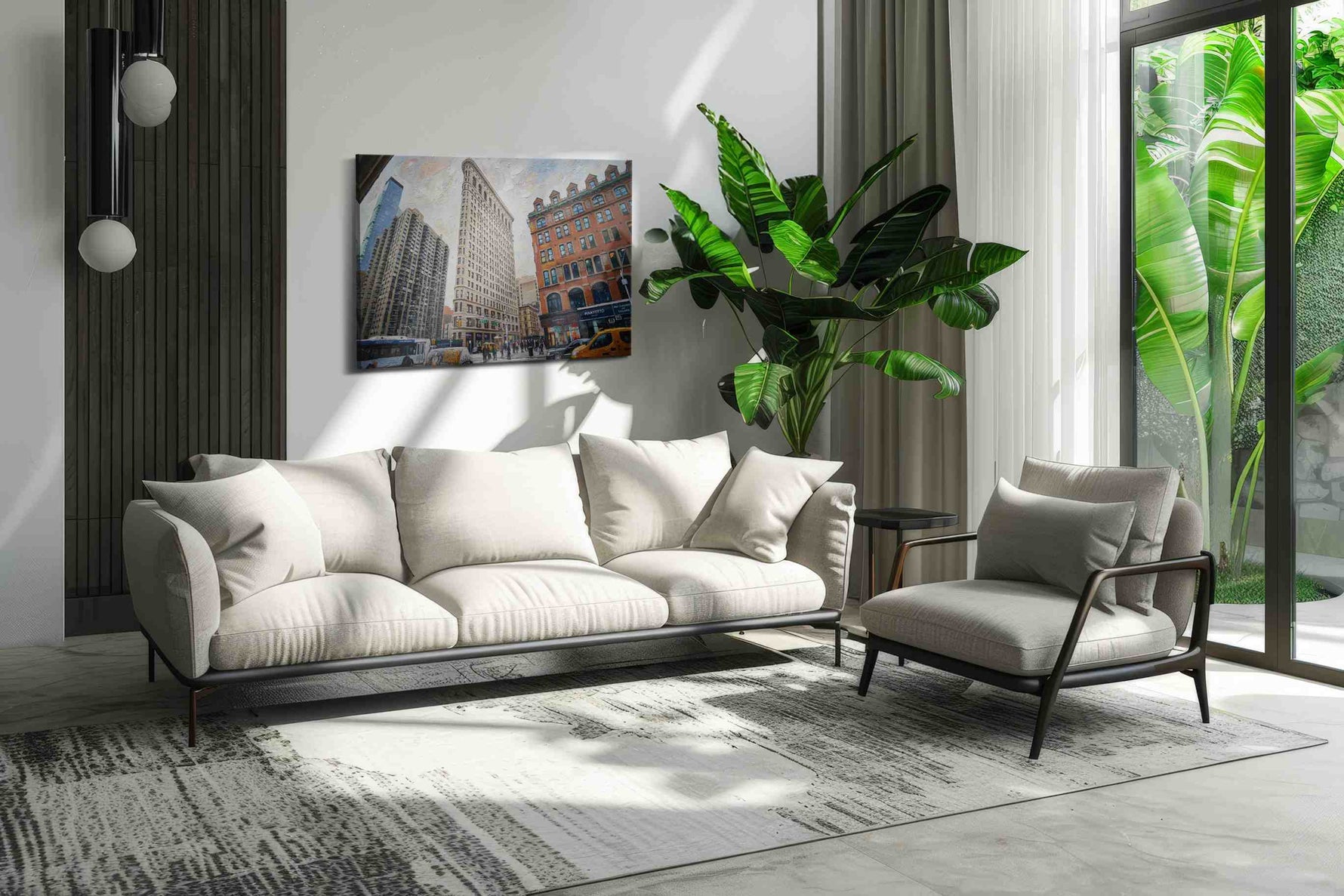 City Rhythms at Flatiron urban canvas print, on wall, lifestyle preview