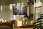 City Rhythms at Flatiron urban canvas print in a hung canvas mockup
