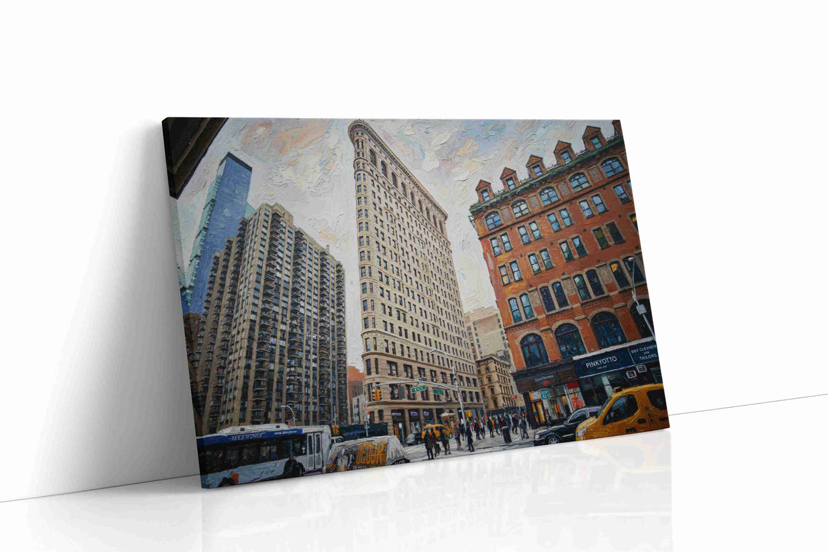City Symphony at Dusk II urban canvas print gallery-wrapped landscape canvas studio shot