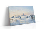 City in the Clouds urban canvas print gallery-wrapped landscape canvas studio shot