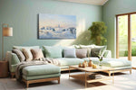 City in the Clouds – urban canvas wall art, gallery-wrapped, ready to hang