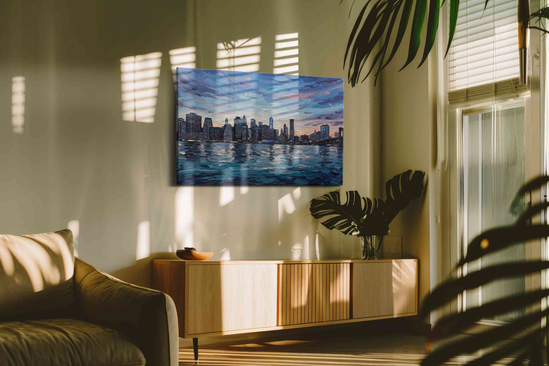 Dusk Over the Metropolis – urban canvas wall art, gallery-wrapped, ready to hang